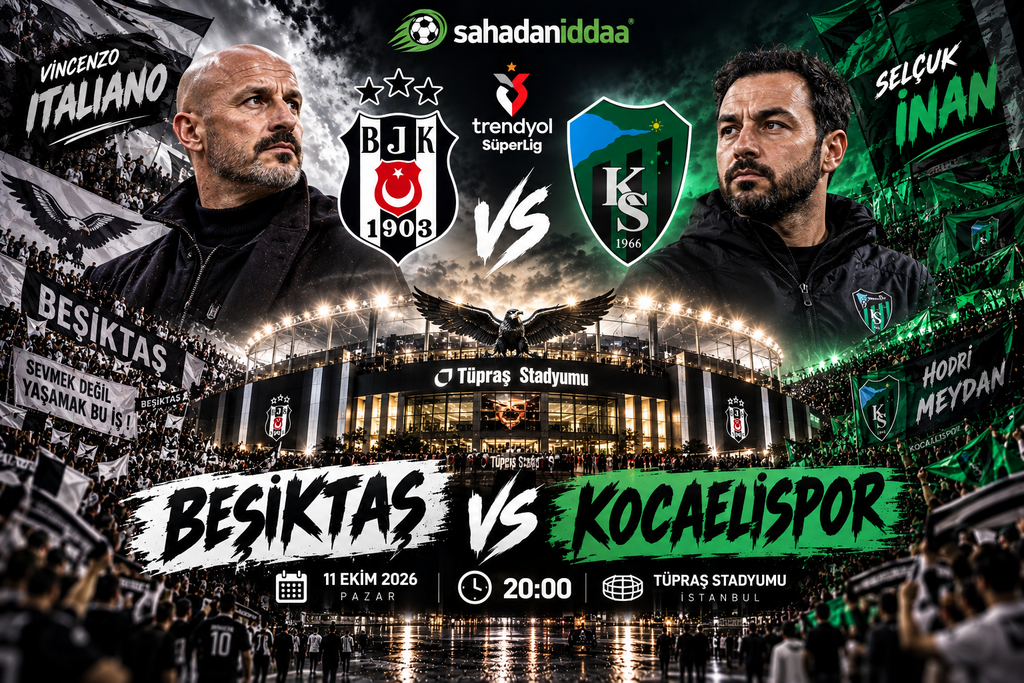 Beşiktaş Yeşil Sahalara Geri Dönüyor! Türkiye Süper Lig'de Pazar Akşamı Kocaelispor'u Konuk Ediyorlar - İddaa Tahmini